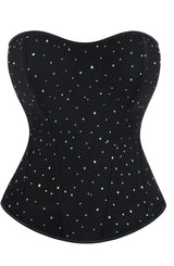 YesX YX895 Sequin Corset Black