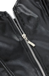 YesX YX897 Faux Leather Corset & Skirt