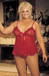 Shirley of Hollywood Babydoll Purple Plus Size