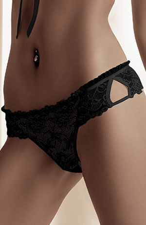 Roza Carmen Thong Black
